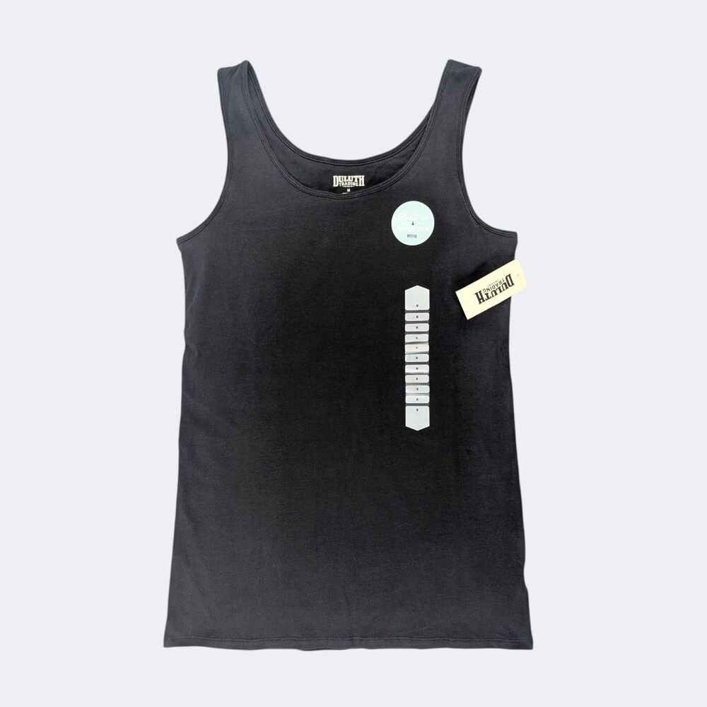 Duluth Trading Co. Women's No-Yank Stay Put Stretch Tank Top Black Medium NWT